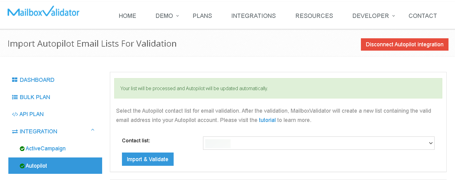 MailboxValidator Autopilot