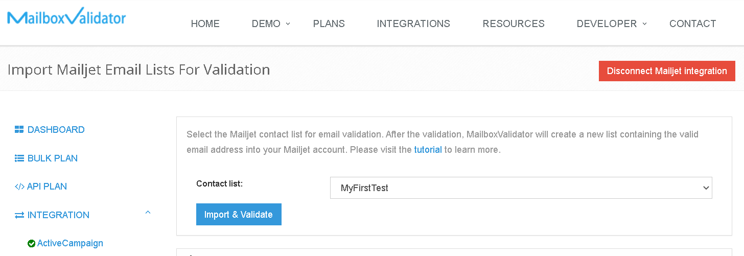 You can now choose any list to import from Mailjet
